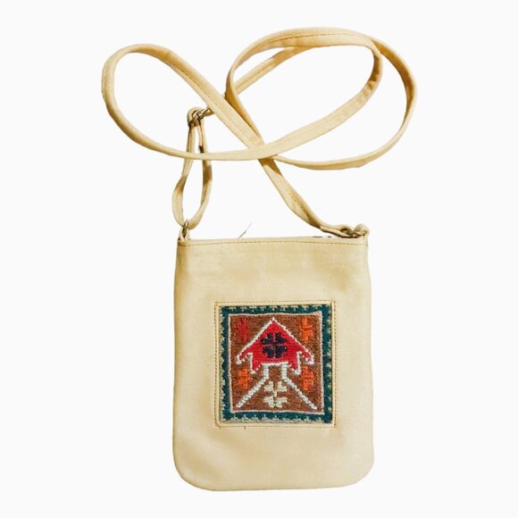 Handwoven Wool Kilim Unisex Crossbody Bag - Picture 1 of 6